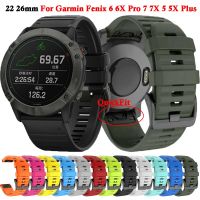 ❁ Silikonowa opaska do zegarka Garmin Fenix 6 6x Pro 7 5x5 Plus opaska na nadgarstek prekursor 945 935 bransoleta 22mm 26mm