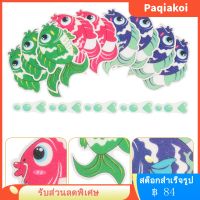 Paqiakoi 14pcs อ่างอาบน้ำน่ารักสติ๊กเกอร์ antiskid การ์ตูนปลาฟองสบู่พื้นสติกเกอร์บ้านอุปกรณ์เสบียงหน้าแรก