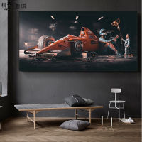 Formula One โปสเตอร์เฟอร์รารี F1โปสเตอร์แข่งรถผ้าใบวาดภาพภาพตกแต่งบ้านศิลปะบนผนังห้องนั่งเล่นตกแต่ง0719-1