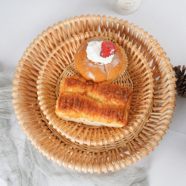 cod-rattan-steamed-bun-basket-wicker-bread-home-kitchen-tabletop-toy-storage-egg-fruit-plate
