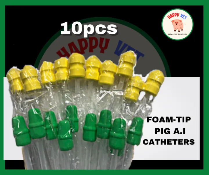 10 pcs Foam tip Pig AI Catheter for Sow Gilt Catheter for swine 10 pcs ...