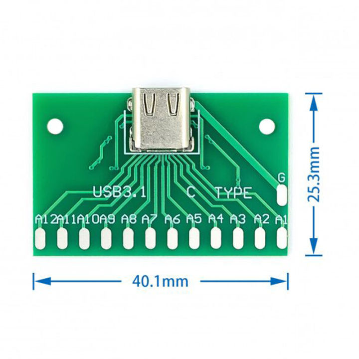 เมนบอร์ด-type-c-papan-ujian-usb-ตัวเชื่อมต่อ3-1บอร์ดอะแดปเตอร์สำหรับการวัดค่าการนำกระแสไปยังฐาน24p-ของบอร์ด-pcb