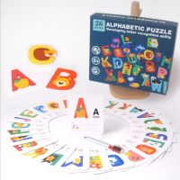 Children Read Spelling Learning Toy Wooden Alphabet Flash Cards Matching Sight Words ABC Letters Recognition Games for Toddlers Flash Cards Flash Card