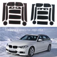 สติกเกอร์แผ่นยางด้านในสำหรับรถ BMW 3ซีรีส์ F30 F34 F31 320 328 M3 2012-2018แต่งรถอุปกรณ์เสริมเสื่อกรูฟประตูกันลื่น