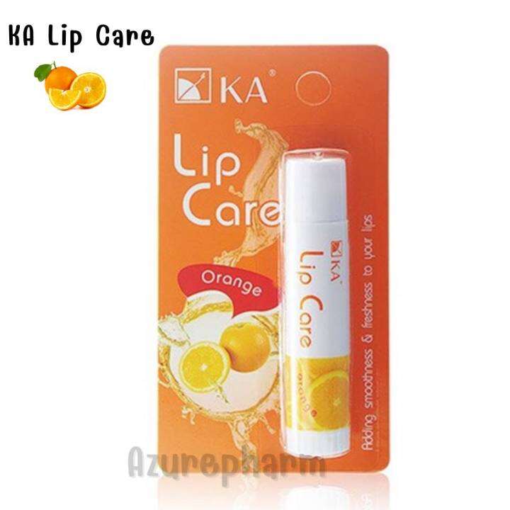KA Lip Care 3.5g Orange ลิปแคร์บำรุงริมฝีปากกลิ่นส้ม เนื้อเนียนนุ่ม ทาง่าย ไม่เหนียวเหนอะหนะ
