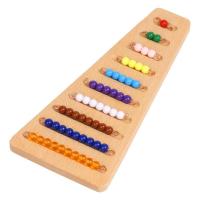 Montessori Color Beads Safe Wooden Counting Large Bead Frame Fun Mathematics Eductional Learning Tools apposite