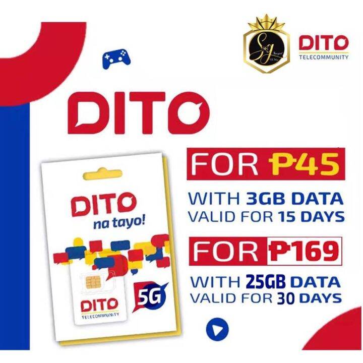 DITO Simcard 5G Ready High Speed 16GB │3GB Data | Lazada PH