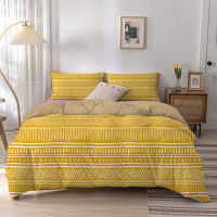 Ethnic Tribal geometric Duvet Cover boho maya Bedding Set Yellow White Comforter Cover With Pillowcases 220x240 220x220