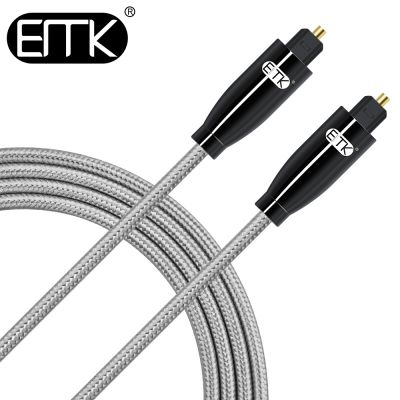 【YF】 EMK Optical Cable 3.5 Mini Toslink to Digital SPDIF Fiber Audio with braided jacket for TV Soundbar