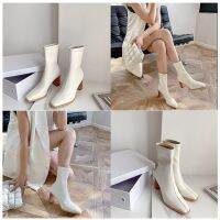 Thin Boots Elastic Mid-heel Womens Boots