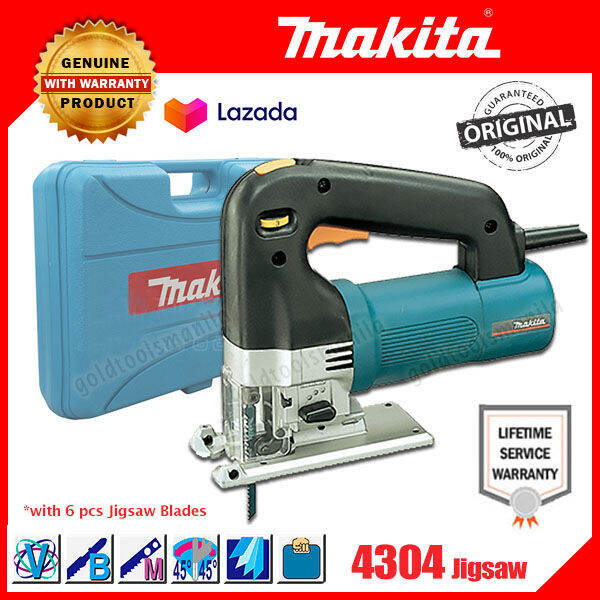Makita 4304 - Jigsaw with varible speed - 600Watts - with 6 jigsaw ...