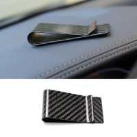 Real Carbon Fiber Car Storage Card Holder Casual Wallet Credit Card Money Holder Bill Clip