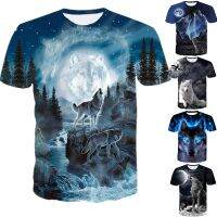 2023 NEWFashion Men S Tops Summer 3D Wolf Print Short Sleeve T-Shirt