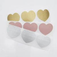 ▤✒♦ 150pcs Pack 30x35mm SCRATCH OFF Sticker Label Heart Silver/Rose/Gold Adhesive DIY Manual Hand Made Stripe Card Film