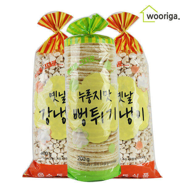 Puffed Corn/Rice Puffs/Snacks In Bulk/Traditional Korean Snacks 3pack
