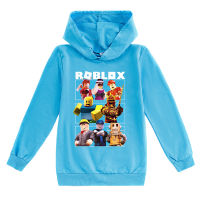 Ro-Bloxs เสื้อกันหนาวหมวกกับกระเป๋าสำหรับเด็กหนุ่มๆสาวๆ100-170หลากราฟิกพิมพ์ฤดูใบไม้ผลิฤดูใบไม้ร่วงเด็กเสื้อกันหนาวผ้าฝ้ายแขนยาวเสื้อกันหนาวหมวกเสื้อ W2345