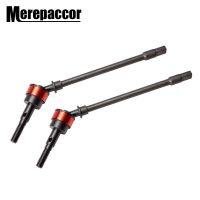 MEREPACCOR 2PCS Hard Steel Front Axle CVD Drive Shaft Dogbone for 1/10  RC Crawler Axial SCX10 Screw Nut Drivers