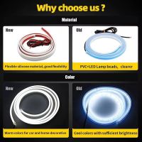 】【=-【 1 Piece Car Hood LED Strip Lights Flexible Headlights Waterproof Car LED Light Daytime Running Light Strips Hood Light , 71 Inch