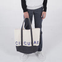 กระเป๋าผ้า tote bag สกรีนลาย CIRCULAR ผลิตจากวัตถุดิบรีไซเคิล 100% ดีต่อสิ่งแวดล้อม