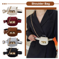 Fashion Women Leather Waist Packs Messenger Bag Pearl Chain Belt Purse leather bags 2021 womens nd designer Mini Chest Bag