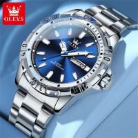 OLEVS 5560 Business Watches For Men Stainless Steel Band Waterproof Quartz Men Wristwatches Calendar Week Display