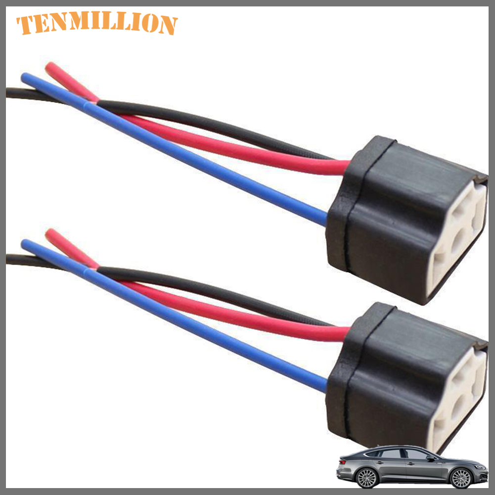 2x H4 9003 Ceramic Extension Wire Harness For High Beam LED Bulbs Heavy Duty Use 