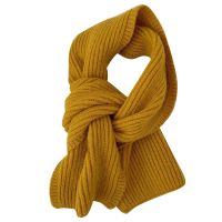 Scarf Female Winter Solid Color Short Wool Knitting Student Autumn and Winter Japanese Soft Collar All-Match