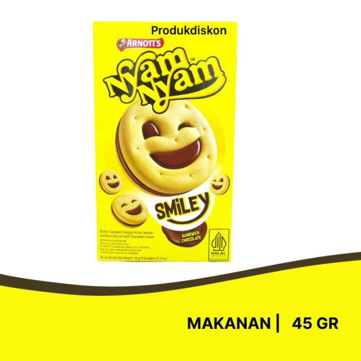 NYAM NYAM Smiley 45 gr Biskuit Coklat - Makanan | Lazada Indonesia