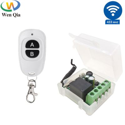 433MHz Dry Contact Remote Control Light Switch 220V 10A Mini Wireless Switch Relay Module for Garage Control/Lock/LED/DIY/Lamp