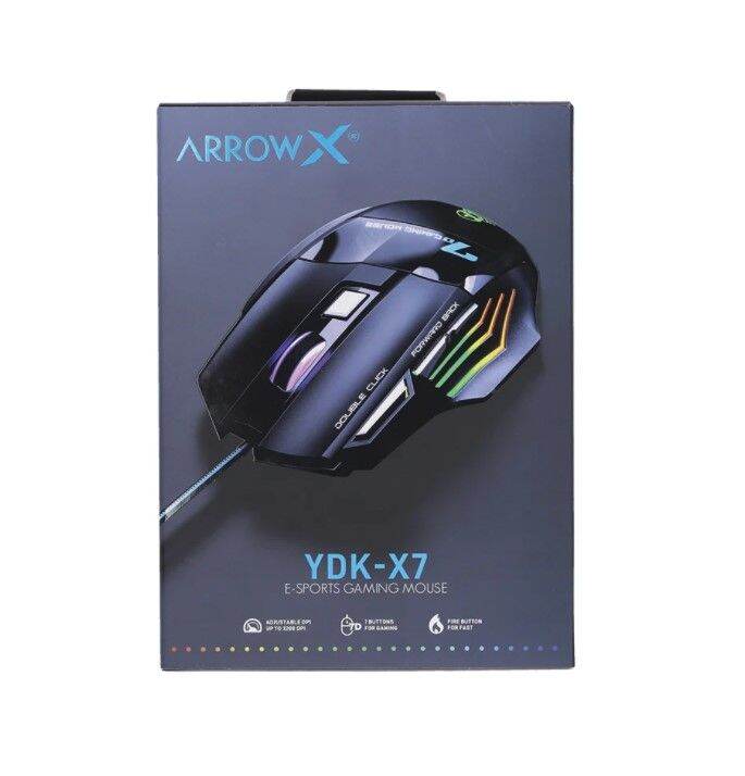 mouse-เมาส์-arrow-x-x7-black