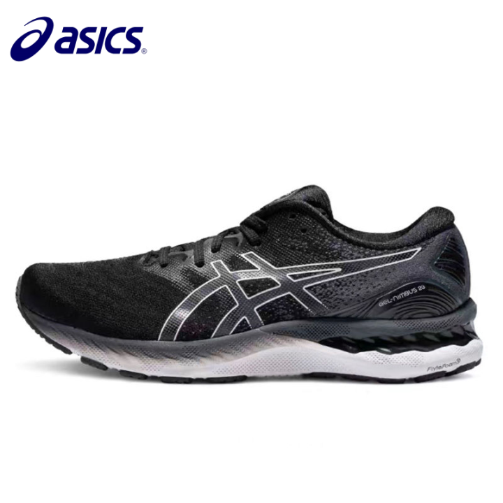 2023-asics-รองเท้าวิ่ง-gel-nimbus-รองเท้าบุรุษ-n23กันกระแทกรองเท้าวิ่งสีดำซามูไรรองเท้าผ้าใบมาราธอน