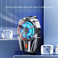 ☾ X52 300mAh Mobile Phone Cooler Rechargeable Phone Cooling Fans Silent Cooler Three Speed Adjustable Cell Phone Gaming Radiator