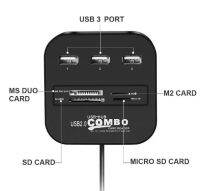 ตัวขยาย ช่อง USb 3 ช่อง + ที่อ่านเมม 4 แบบ HUB 2.0 3 USB +CARD READER 4 IN 1 เหมาะสำหรับใช้กับคอมพิวเตอร์ทุกรุ่น