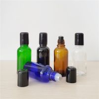 【CW】 30ml amber/black /green/transparent/black Roll On Bottles For Essential Oils Refillable Perfume Bottle Deodorant Containers