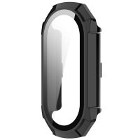 กระจกเทมเปอร์ + PC ที่ครอบสำหรับ Xiaomi Mi Band 8 7 6 5 4ปกป้องหน้าจอเคสกันกระแทกป้องกันสำหรับ Mi Band 8