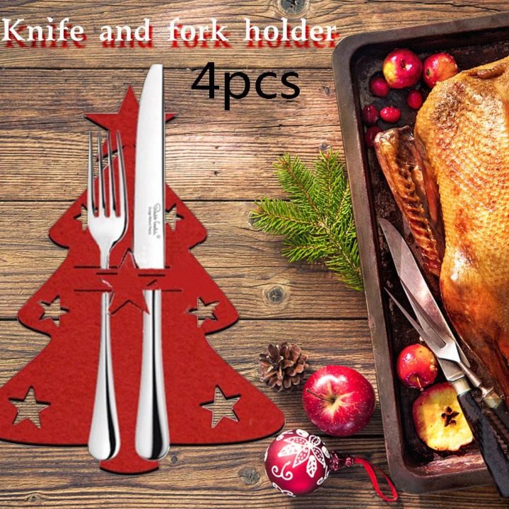 4pcs-christmas-pocket-fork-cutlery-holder-bag-tree-bag-cutter-bag-exclusive-cutlery-holder-tableware-organizer