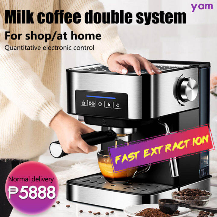 Coffee maker 1.5L removable water tank espresso maker Manual coffee