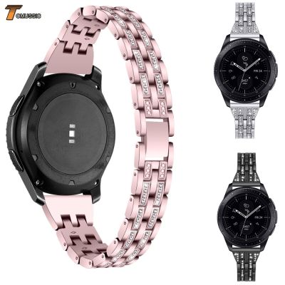 ❀ 22mm 20mm Diamond Strap For Samsung Gear Sport S2 S3 Classic Frontier Galaxy Watch 42mm 46mm Band For Huawei Honor Magic GT 2