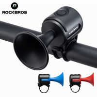 ROCKBROS จักรยานเบลล์อิเล็กทรอนิกส์ดังฮอร์น ABS 120db ความปลอดภัยระฆังไฟฟ้า IPX4ลำโพงปลุกแหวนจักรยาน H Andlebar เตือนเบลล์