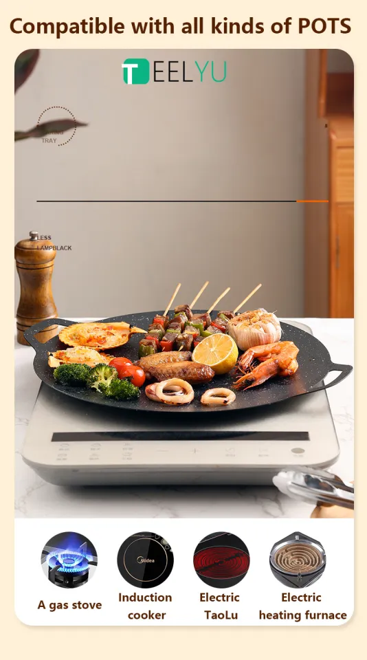 2023 Korean Barbecue Pan Maifan Stone Baking Pan 33CM/30CM Plate Non-Stick Frying  Pan Outdoor Card Oven Aluminum Plate BBQ Smokeless Grill Pan Suitable All  Stove