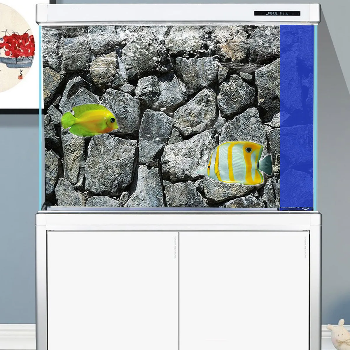 3D Black Stone Aquarium Background Fish Tank Decorations Adhesive Poster  Underwater | Lazada