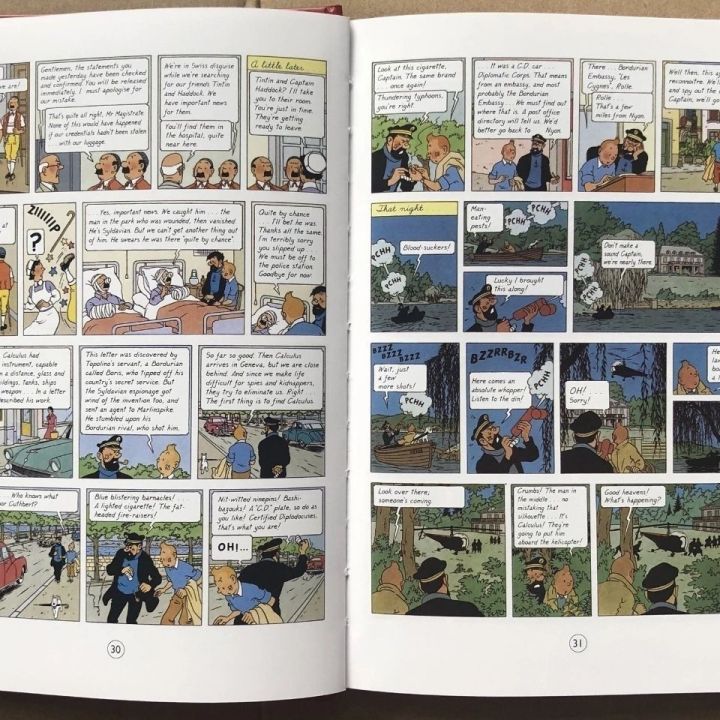 หนังสือ-the-adventures-of-tintin-ชุดหนังสือปกแข็งภาษาอังกฤษ-8-เล่ม-หนังสือของขวัญสำหรับเด็ก