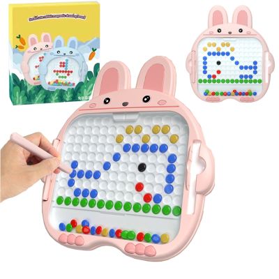Magnetic Drawing Board for Kids Large Doodle Board with 2 Magnet Pens Cute Rabbit Montessori Educational Preschool Toy