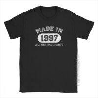 Men Anniversary T Shirt Made In 1997 All Original Parts Happy Birthday T-Shirt Camiseta Short Sleeve Tees Clothing 100% Cotton