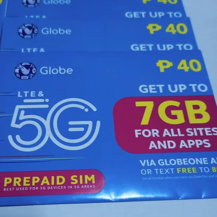 globe sim card LTE & 5G prepaid sim TRI-CUT Nano/Micro | Lazada PH