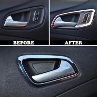 YON สำหรับฟอร์ดเอสเคป KUGA 2013 2014 2015 2016 2017 2018 ABS โครเมี่ยมชามมื่อจับประตูด้านในตัดปลอกคอกันสุนัขเลียอุปกรณ์แต่งรถ