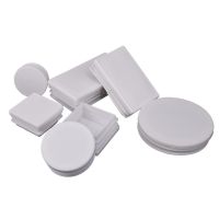 4pcs White Plastic Square chair table feet cap Pipe Tube Blanking End Caps Insert Furniture Leg Plug decorative dust cover