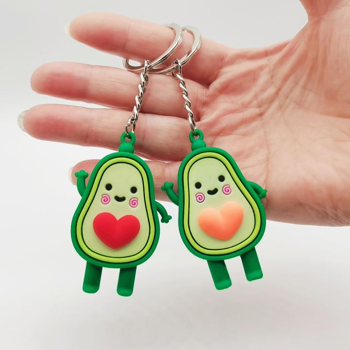 yf-1pc-cartoon-avocado-chain-for-pendant-figure-charms-chains-jewelry-silicone-keychain