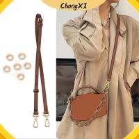 CHONGXI สำหรับผู้หญิง การเปลี่ยนแปลงการเปลี่ยนแปลง อุปกรณ์เสริมกระเป๋า Crossbody สายหนังแท้ เข็มขัดกระเป๋าถือ เจาะรูตาไก่ Punch buttonhole