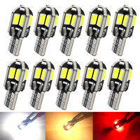 10Pcs W5W LED T10 Led Canbus 168 194 LED Bulb 8SMD Car Side Marker Light License Plate Lamp White Blue Yellow Red Pink 12V 6000K